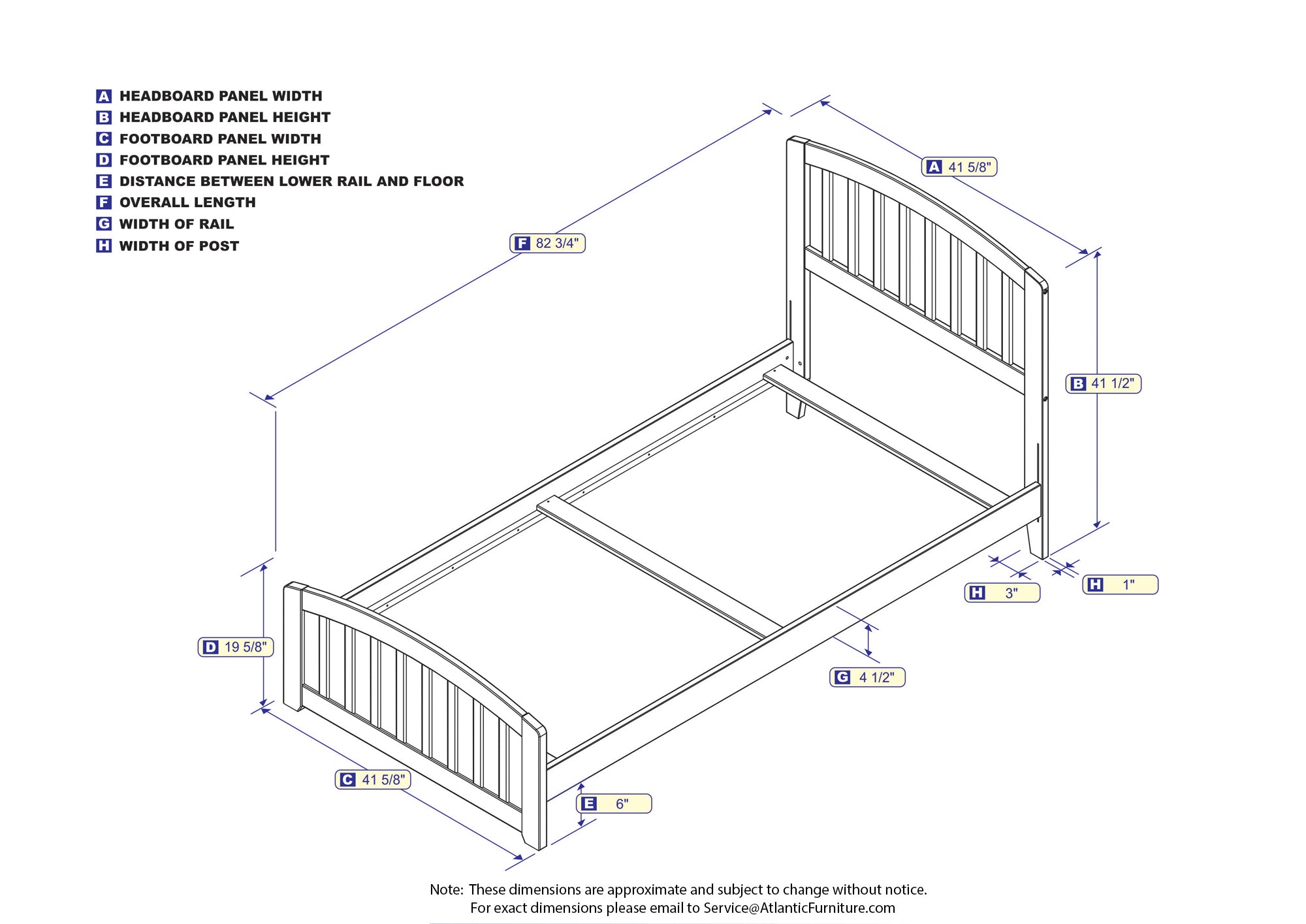 Richmond Twin XL Traditional Bed with Matching Foot Board in White