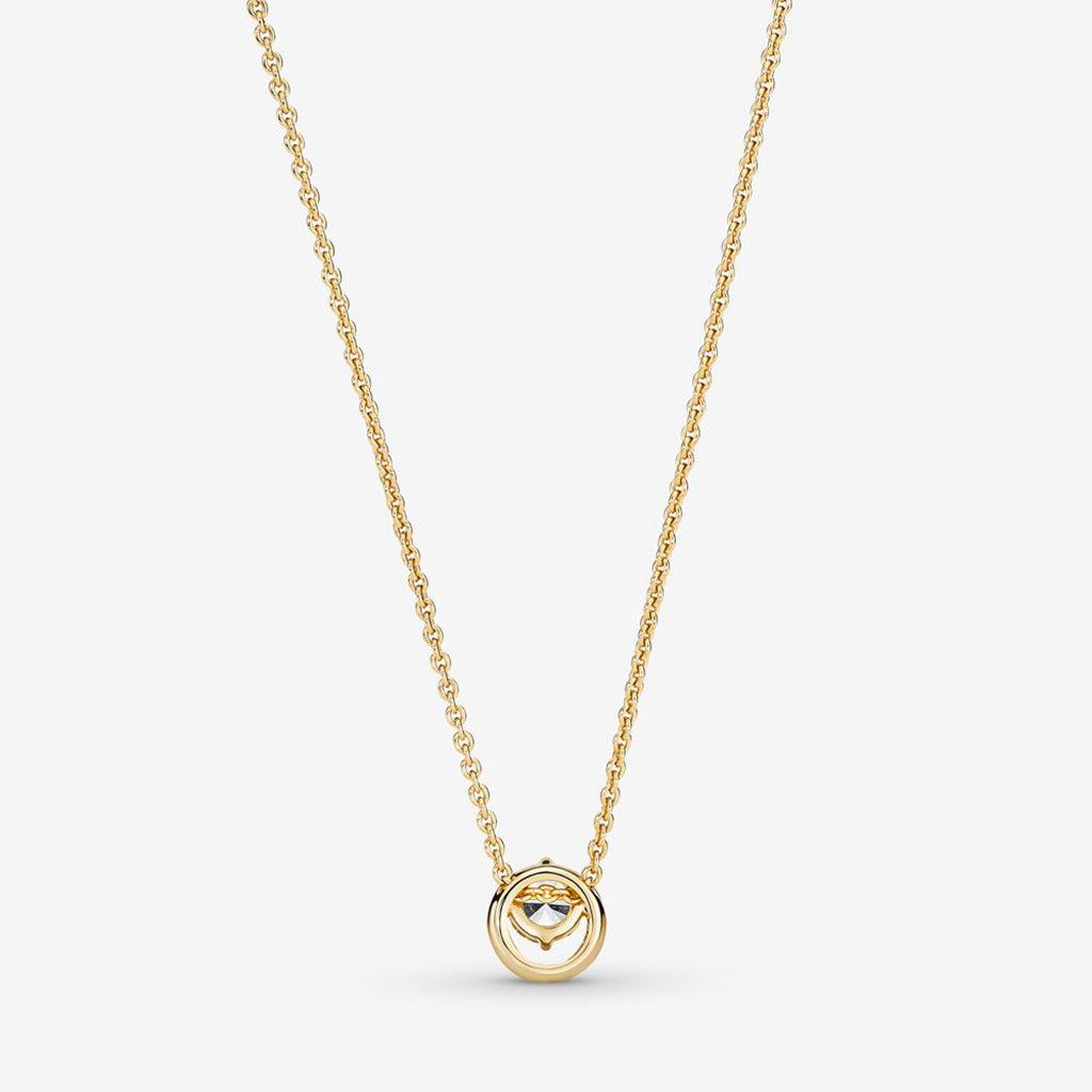 PANDORA  Sparkling Round Halo Pendant Collier Necklace