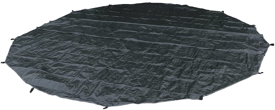 UNISTRENGH 3M Outdoor Black Ultralight PE Anti-Dirty Mat for Bell Tent Glamping Yurt Round Mat