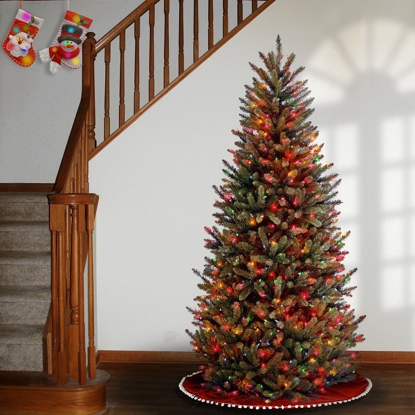 National Tree Company 6.5 ft. Natural Fraser Slim Fir Tree with Multicolor Lights