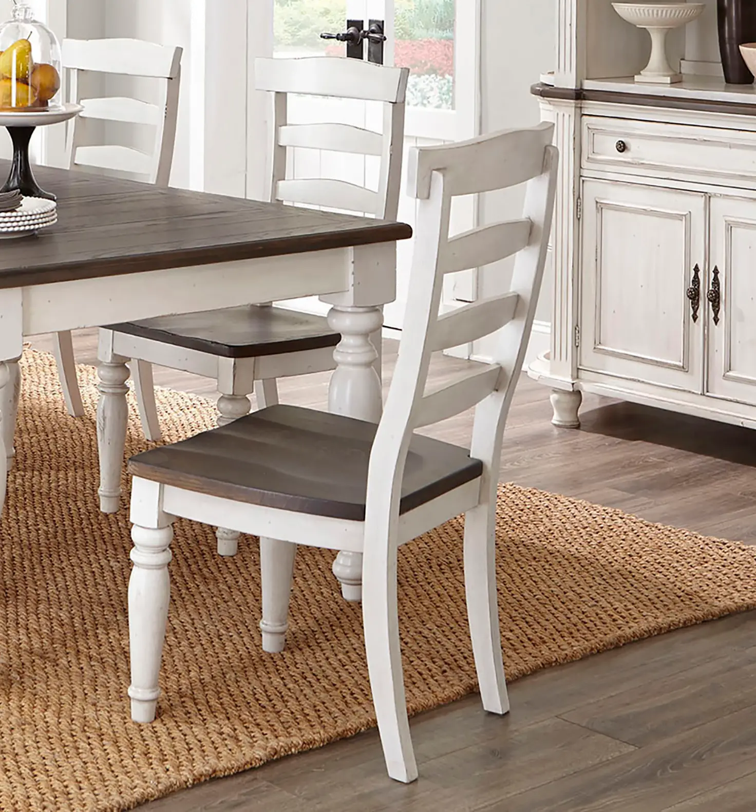 Bourbon County White Two-Tone Dining Room Chair