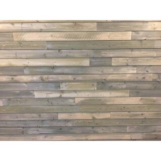 516 in. x 3-58 in. x Random Lengths Butternut Brown Vintage Shiplap Planks 8203751