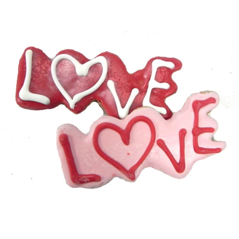 Pawsitively Gourmet Valentine Love Cookie Duo Dog Treats 1ea