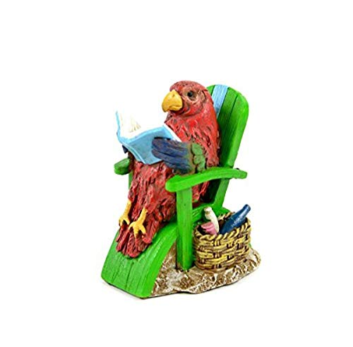 Touch of Nature Parrot Reading on Beach Chair， 1pc