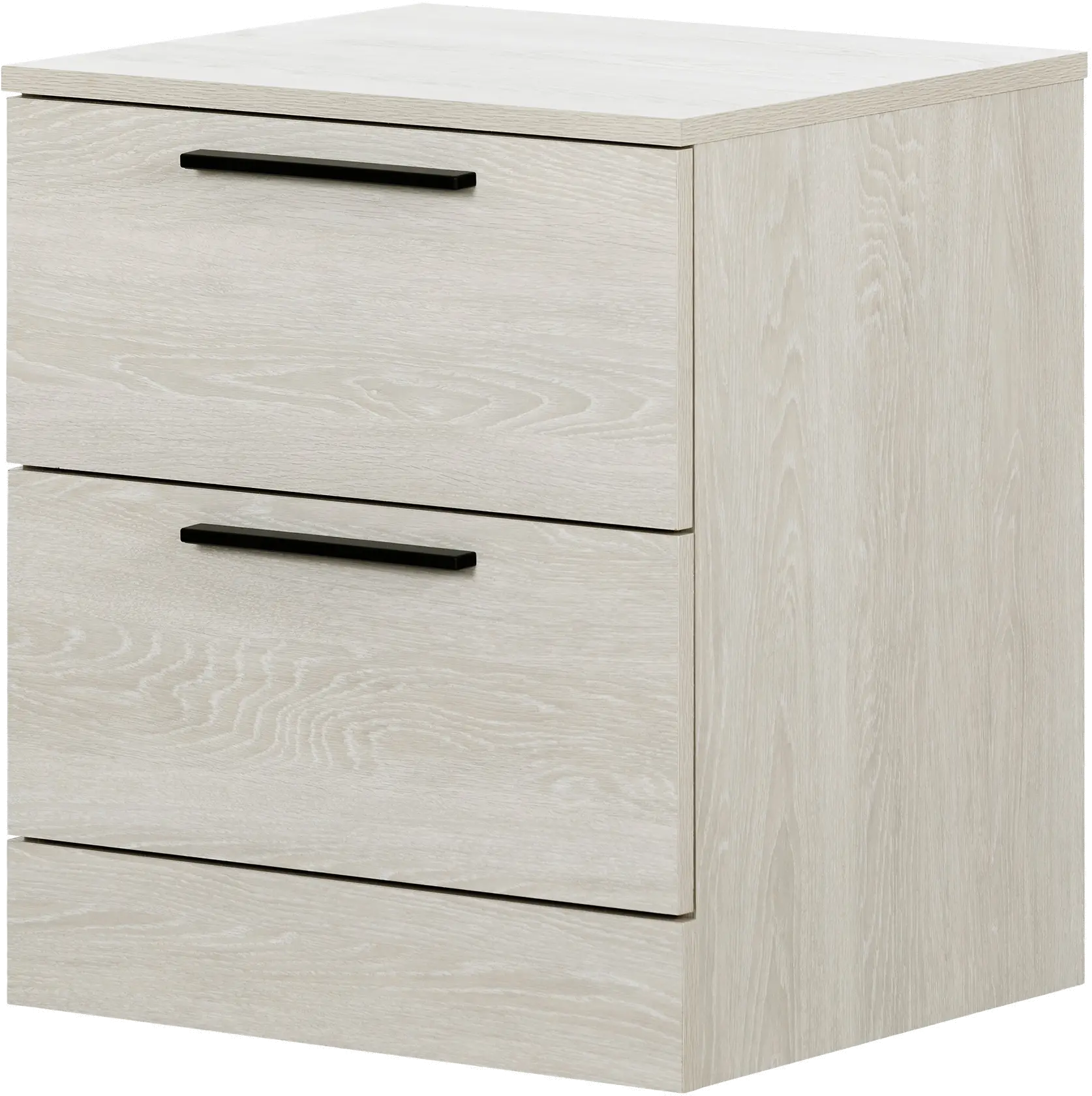 Winter Oak 2 Drawer Nightstand - Step One Essential - South Shore