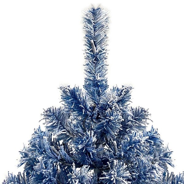 6FT PreLit Hinged Artificial Fir ChristmasTree in Blue