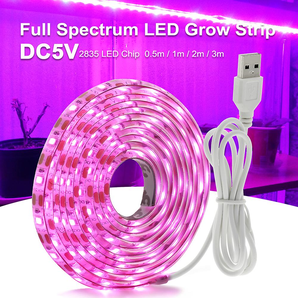 Led Plant Light Full Spectrum Usb Plant Light With 2835 Patch Dc5v Led Plant Tape， Used For Seed Plant Flower Greenhouse