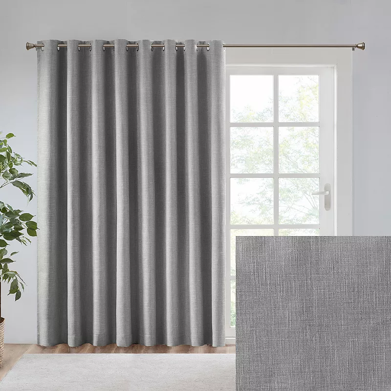 SunSmart Arlie Printed Heathered 1-Panel Blackout Patio Curtain