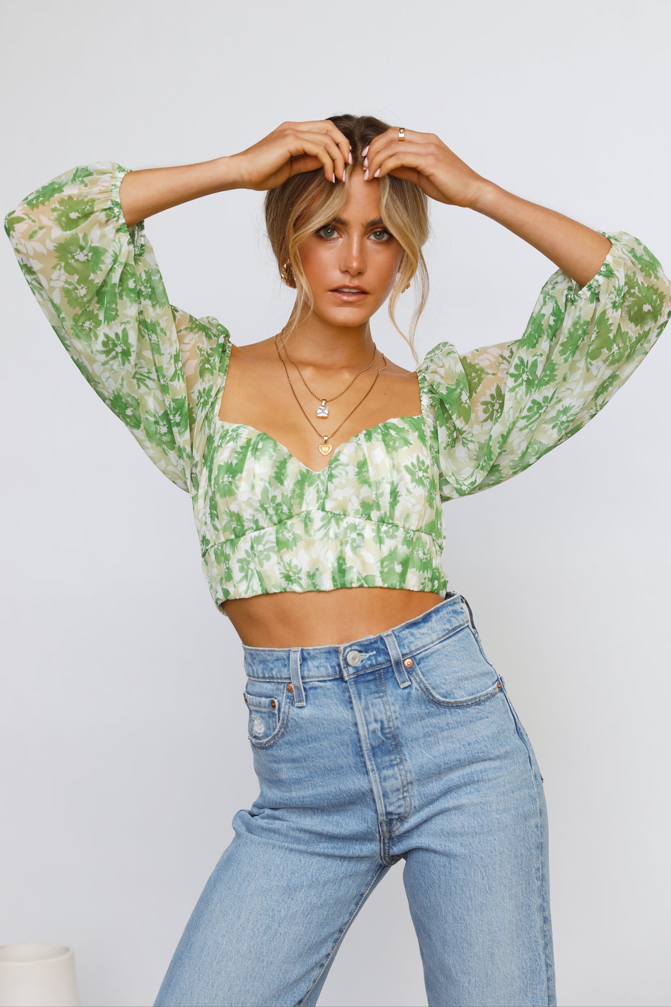 Hell Yes Crop Top Green