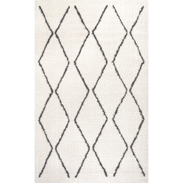 Catala Moroccan Diamond Shag Indoor Area Rug Jonathan Y