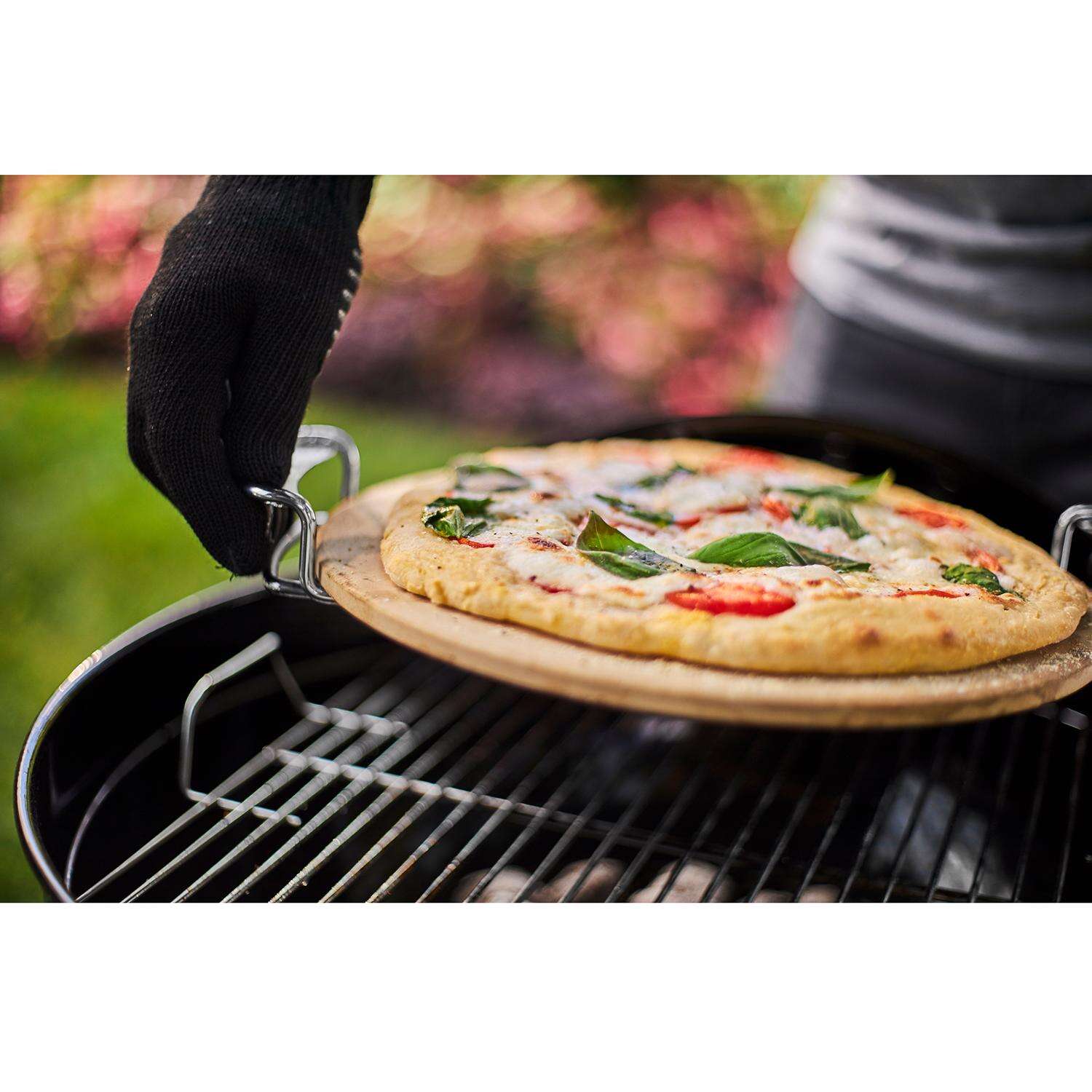 Weber Gourmet BBQ System Ceramic Beige Grill Pizza Stone 1