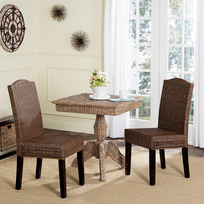 Safavieh Odette Wicker Dining Chair 2-piece Set