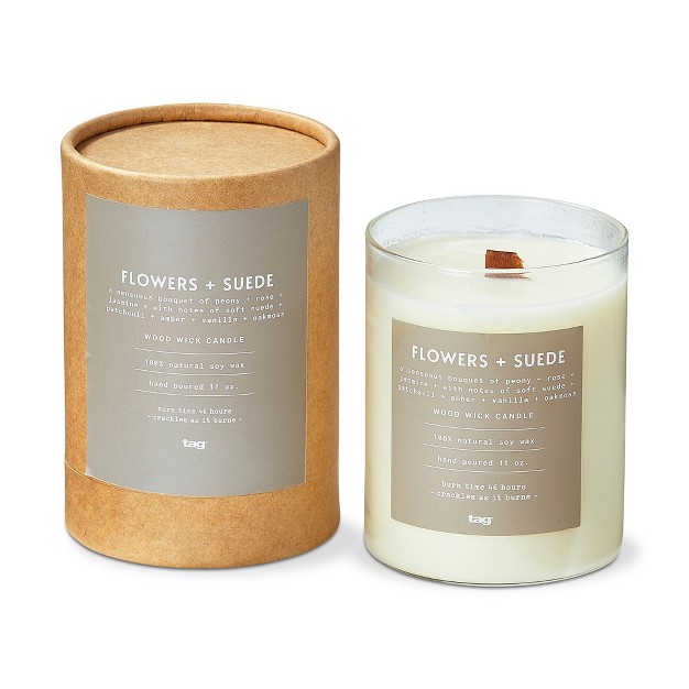 Tagltd Flowers Suede Frag Candle