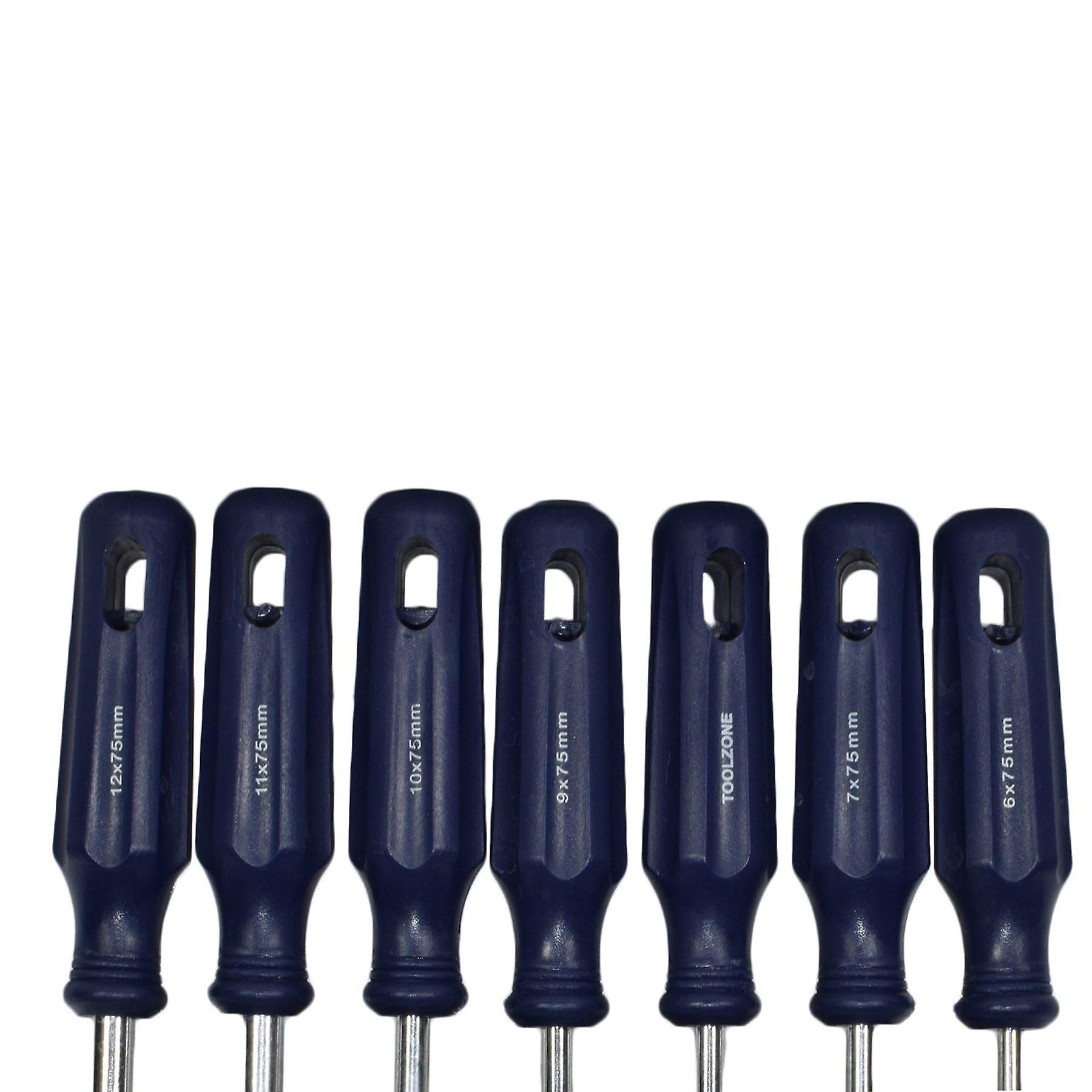 7pc Metric MM Stubby Nut Driver Spinner Socket Screwdriver 6mm - 12mm