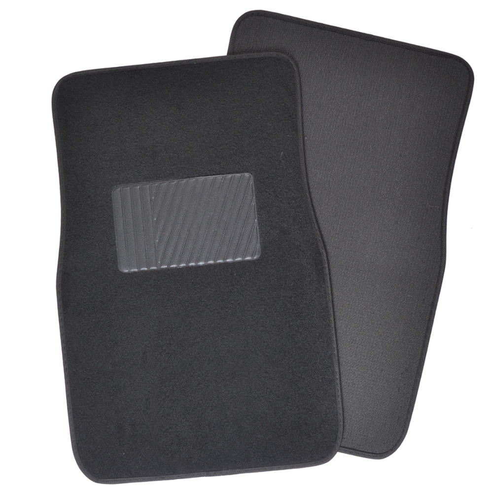 BDK INTERLOCK Car Floor Mats - Secure No-Slip Technology for Automotive Interiors - 4pc Inter-Locking Carpet (Black)