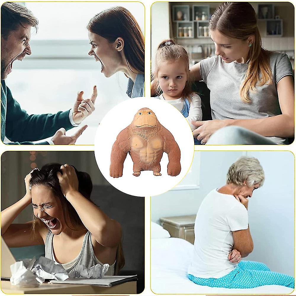 Gorilla Squeeze Fun Monkey Toy Stress Anxiety Relief Sensory Toys Kids Adults Christmas Gift