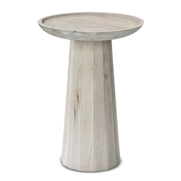 WYNDENHALL Kimball SOLID Hard WOOD 13 inch Wide Round Contemporary Wooden Accent Table ， Fully Assembled