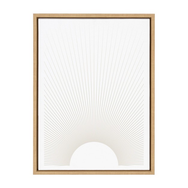 X 24 quot Sylvie Sun Rays Framed Canvas By Rocket Jack Natural Kate amp Laurel All Things Decor