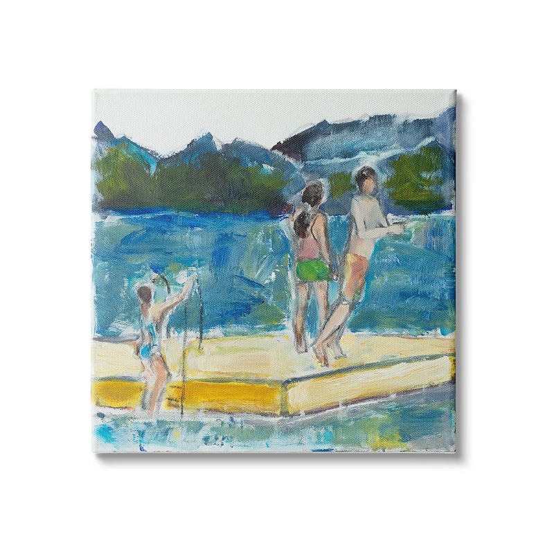 Stupell Home Decor Kids on Swimming Dock Canvas Art