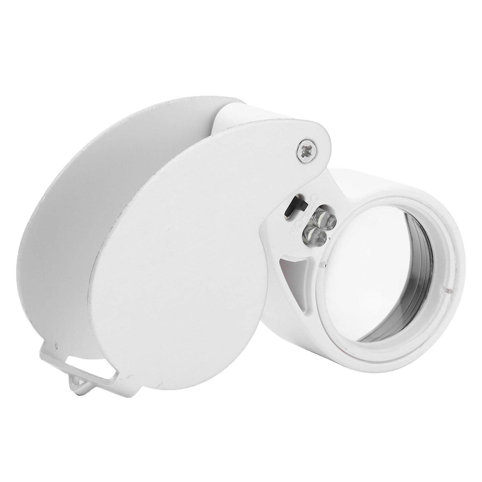 Jewelry Magnifier 40X Portable Illuminated Jewelry Loupe Magnifying Glasses for Detecting Identifying