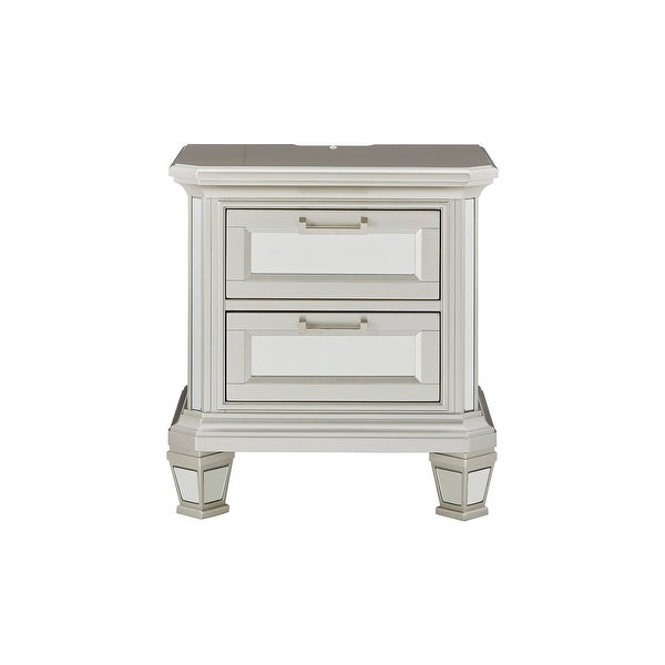 Ashley Furniture Lindenfield Silver 2 Drawer Night Stand - - 36339212