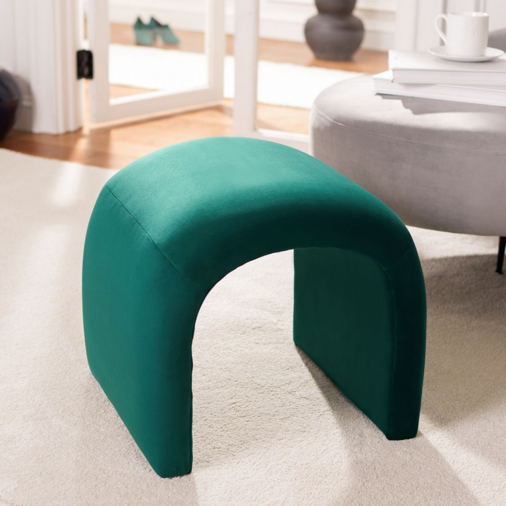 Judah Ottoman Emerald   Contemporary   Footstools And Ottomans   by AED Luxury Home Decor  Houzz