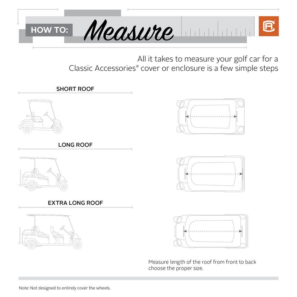 Classic Accessories Fairway Long Roof Travel Golf Car Enclosure Khaki 40-046-345801-00