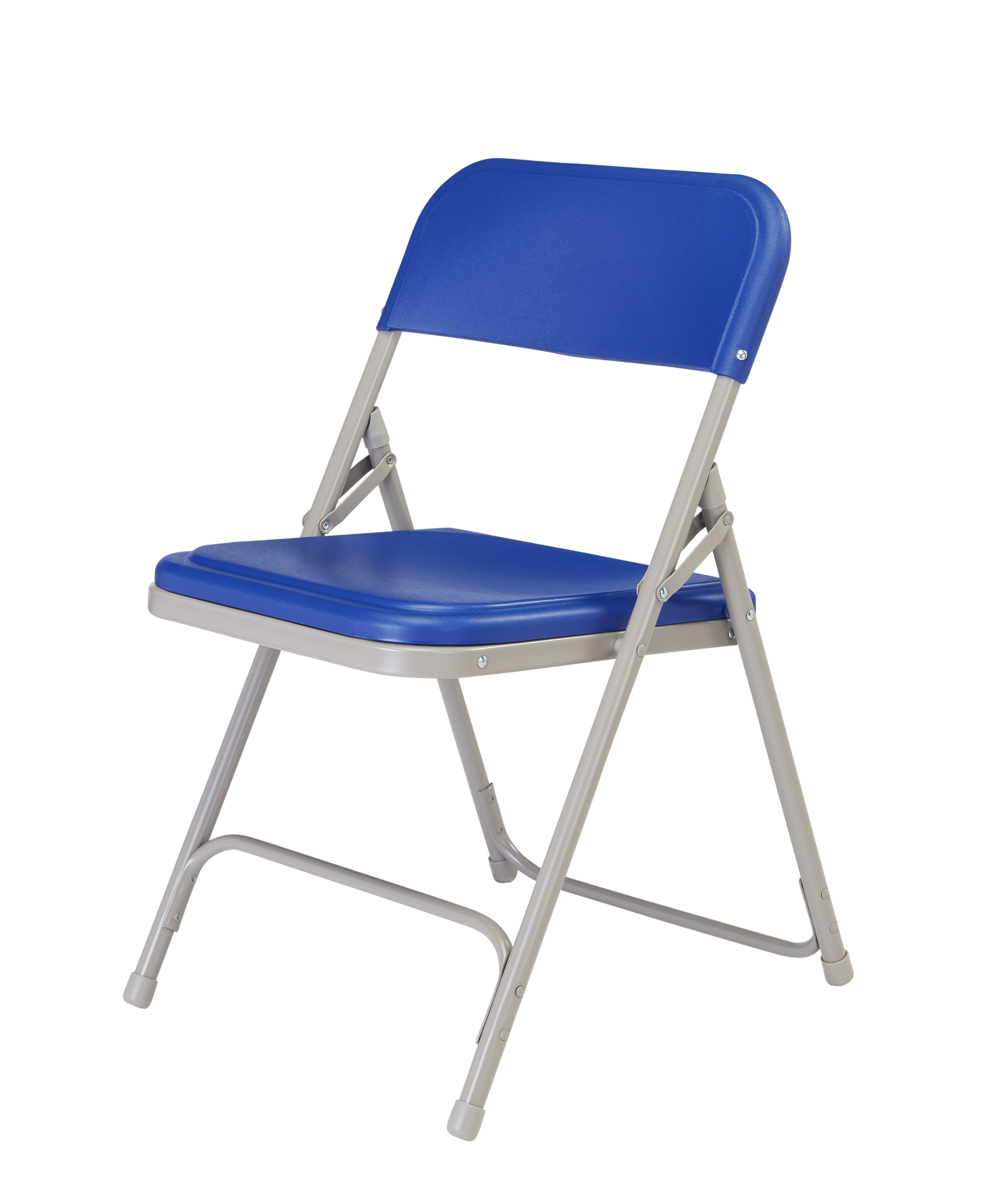 (Pack of 4) NPS 800 Series Premium Lightweight Plastic Folding Chair, Blue