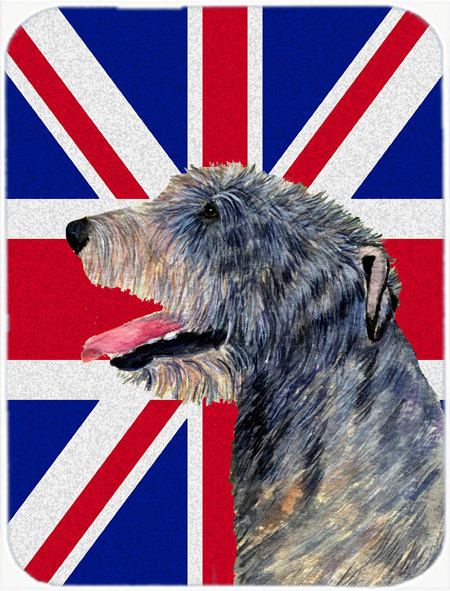 Irish Wolfhound With English Union Jack British Flag Glass Cutting Board  Large   Contemporary   Cutting Boards   by the store  Houzz