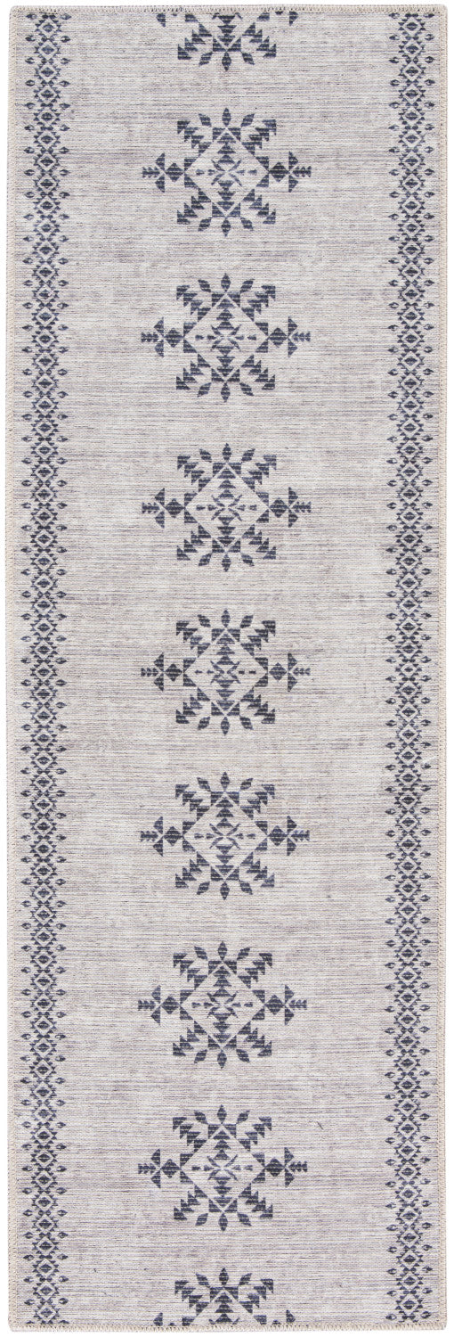 Machine Washable Series Ivory/Charcoal Scandinavian Rug