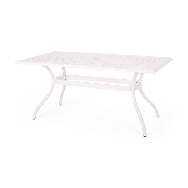 Beautiful Outdoor Dining Table，Aluminum Rectangle and Patio Table