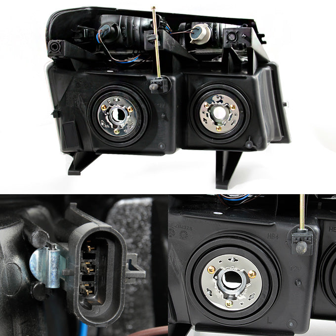 Fit 04-12 Colorado / Canyon Black Smoked Headlights + Parking Lights Replacement