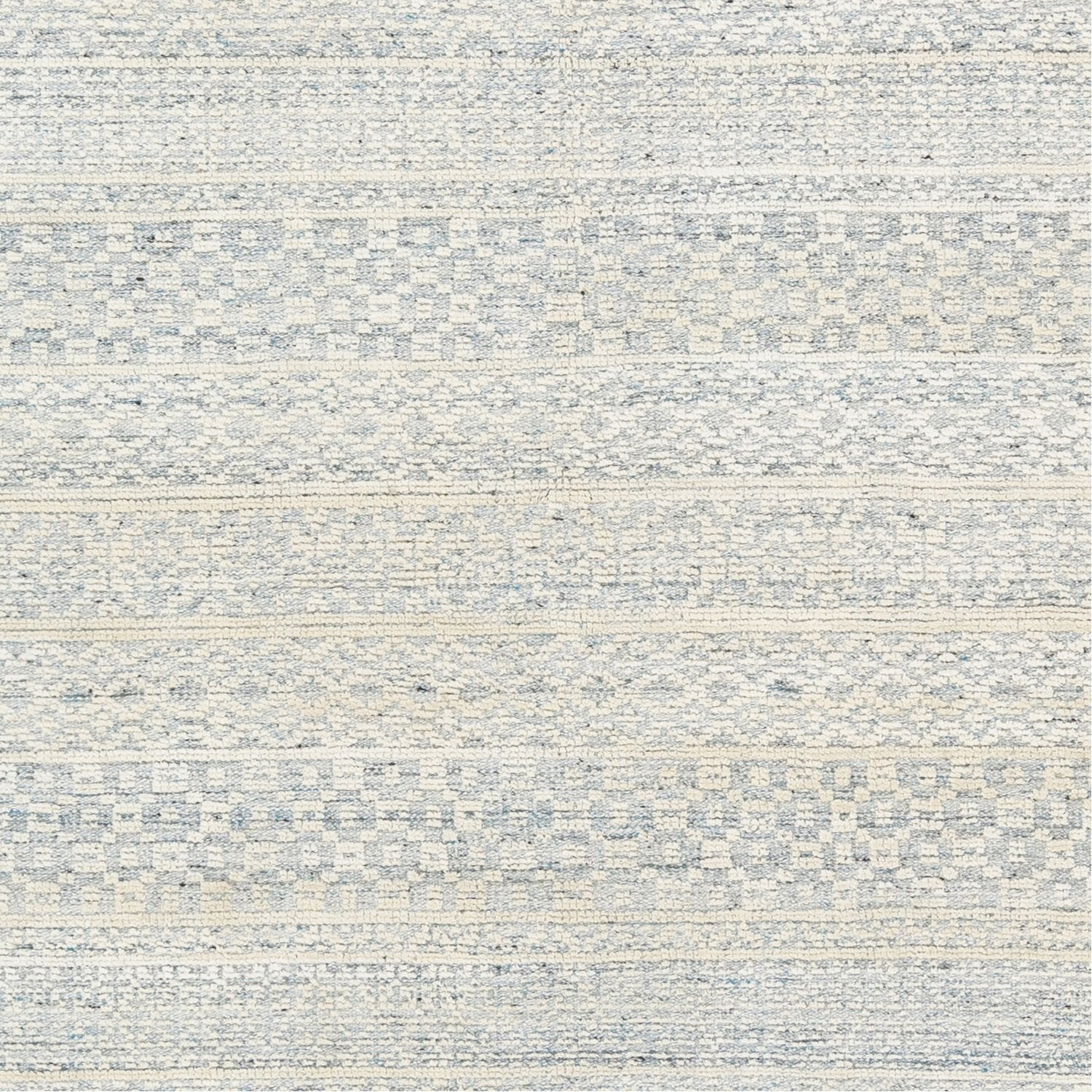 Nobility Hand Knotted Rug in Pale Blue, Teal, Dark Blue, Ivory, Taupe