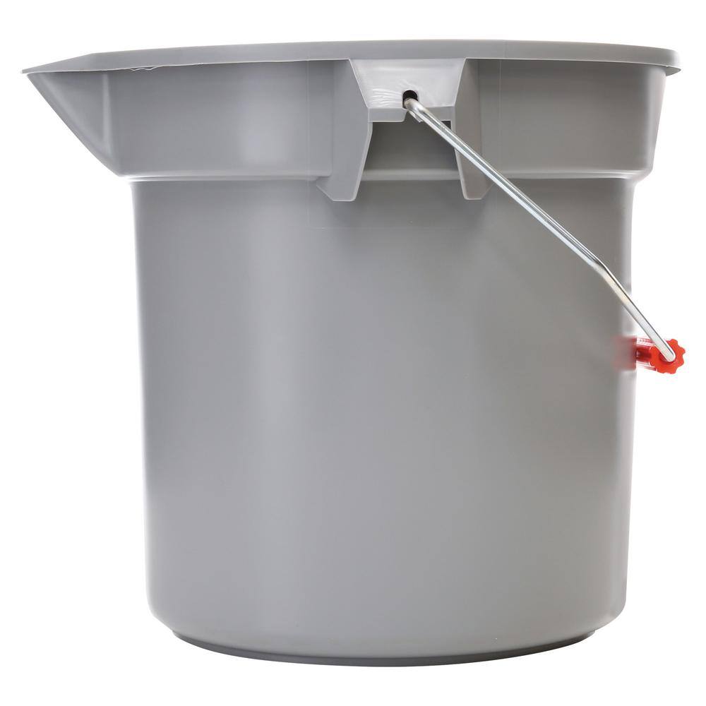 Rubbermaid Commercial Products Brute 14 Qt. Grey Round Bucket RCP261400GY