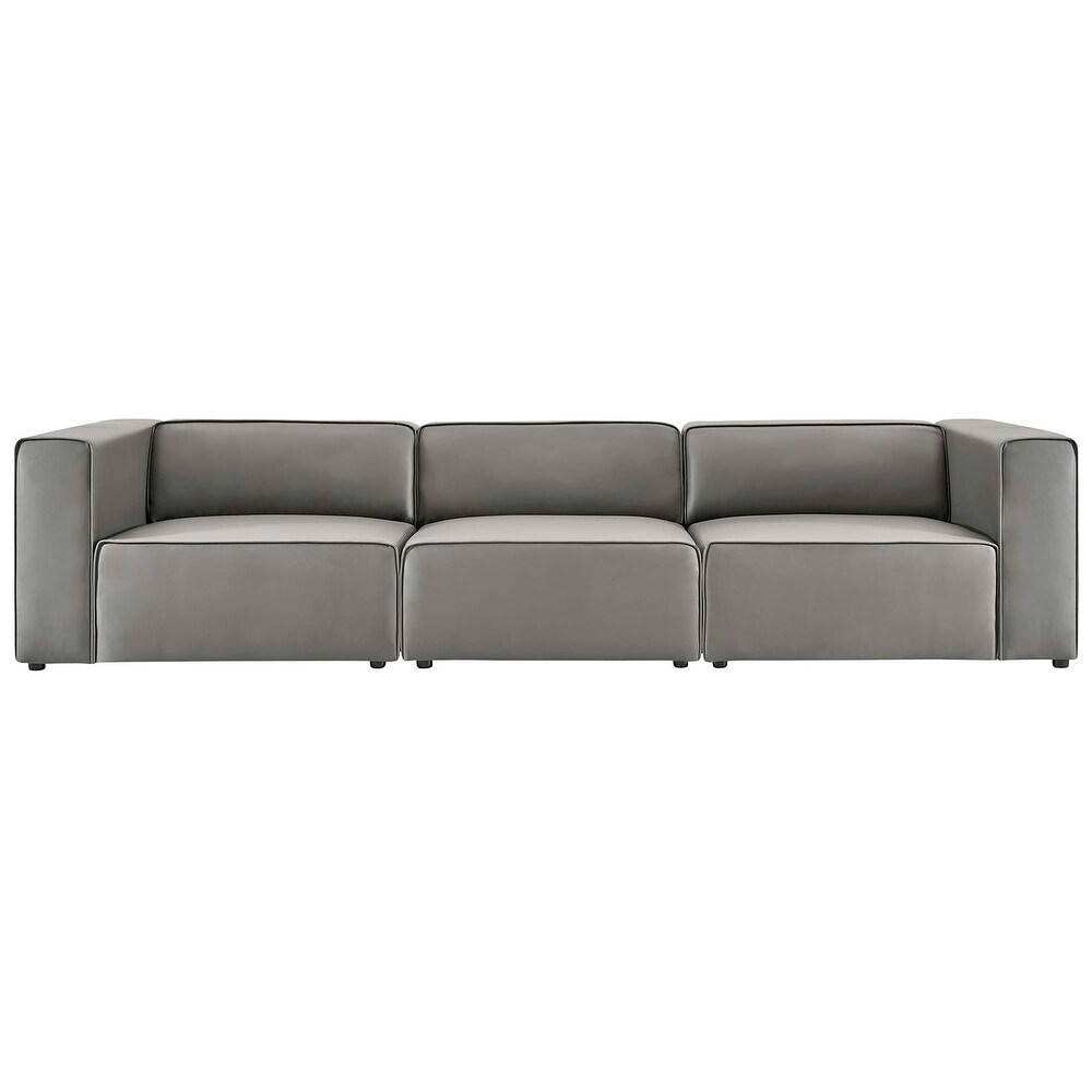 Mingle Vegan Leather 3 Piece Sectional Sofa