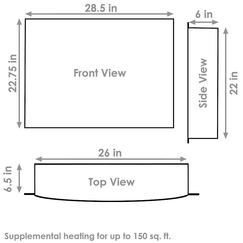 Sunnydaze 28 in Contemporary Comfort Indoor Electric Fireplace Insert