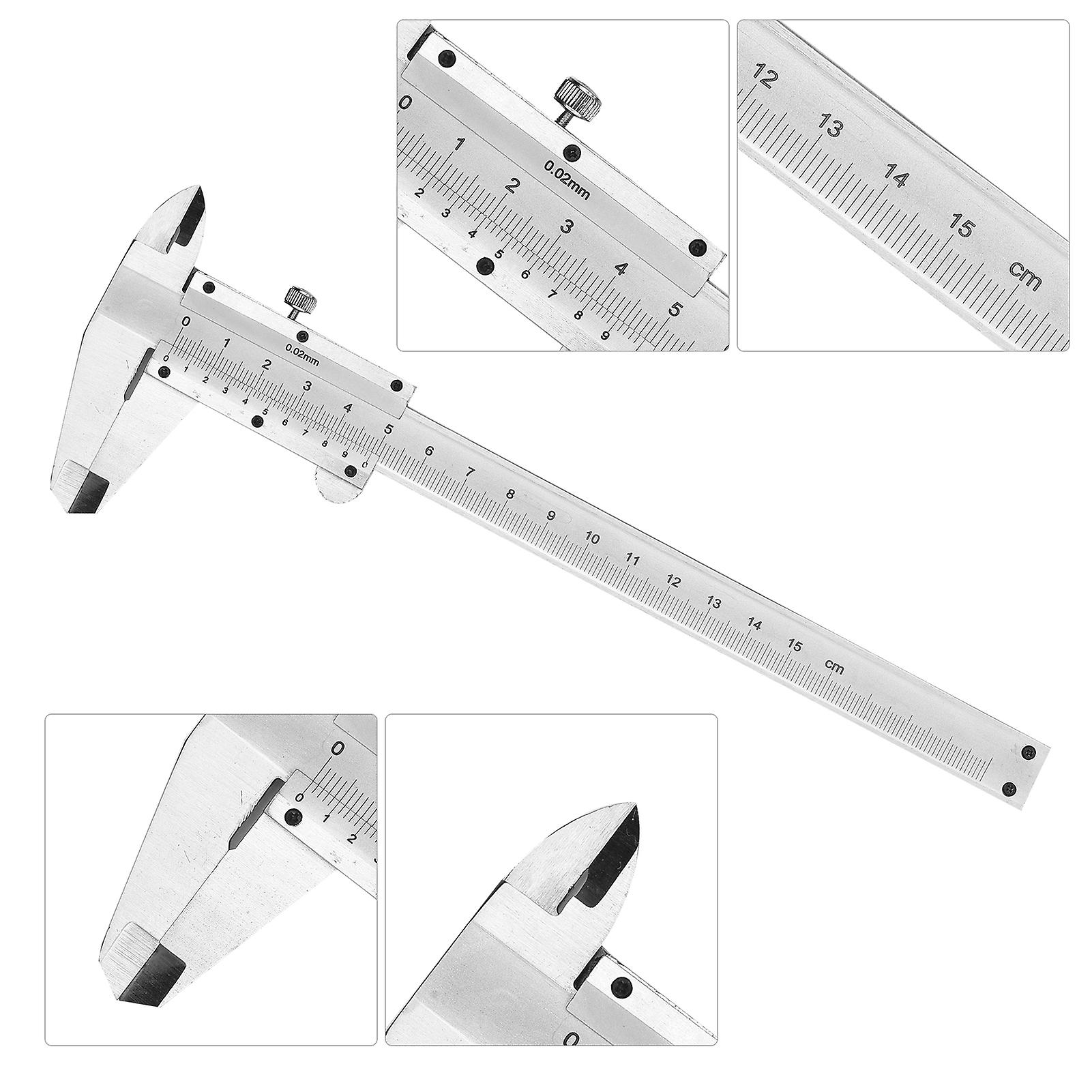 Professional Stainless Steel Vernier Caliper 0-150mm Sliding Gauge Measurement Tool Inside Outside Depth Step Micrometer Measuring No.208555