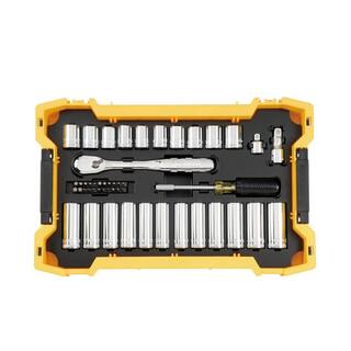 DW 38 in. and 12 in. Drive Mechanics Tool Set with Toughsystem Trays (85-Piece) DWMT45403