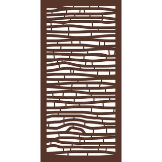 Modinex 4 ft. x 2 ft. Espresso Brown Decorative Composite Fence Panel in Bamboo Design USAMOD2E