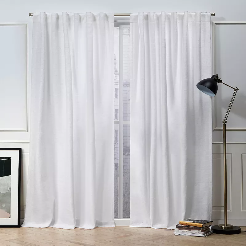 Nicole Miller NY 2-pack New York Mellow Slub Textured Window Curtains