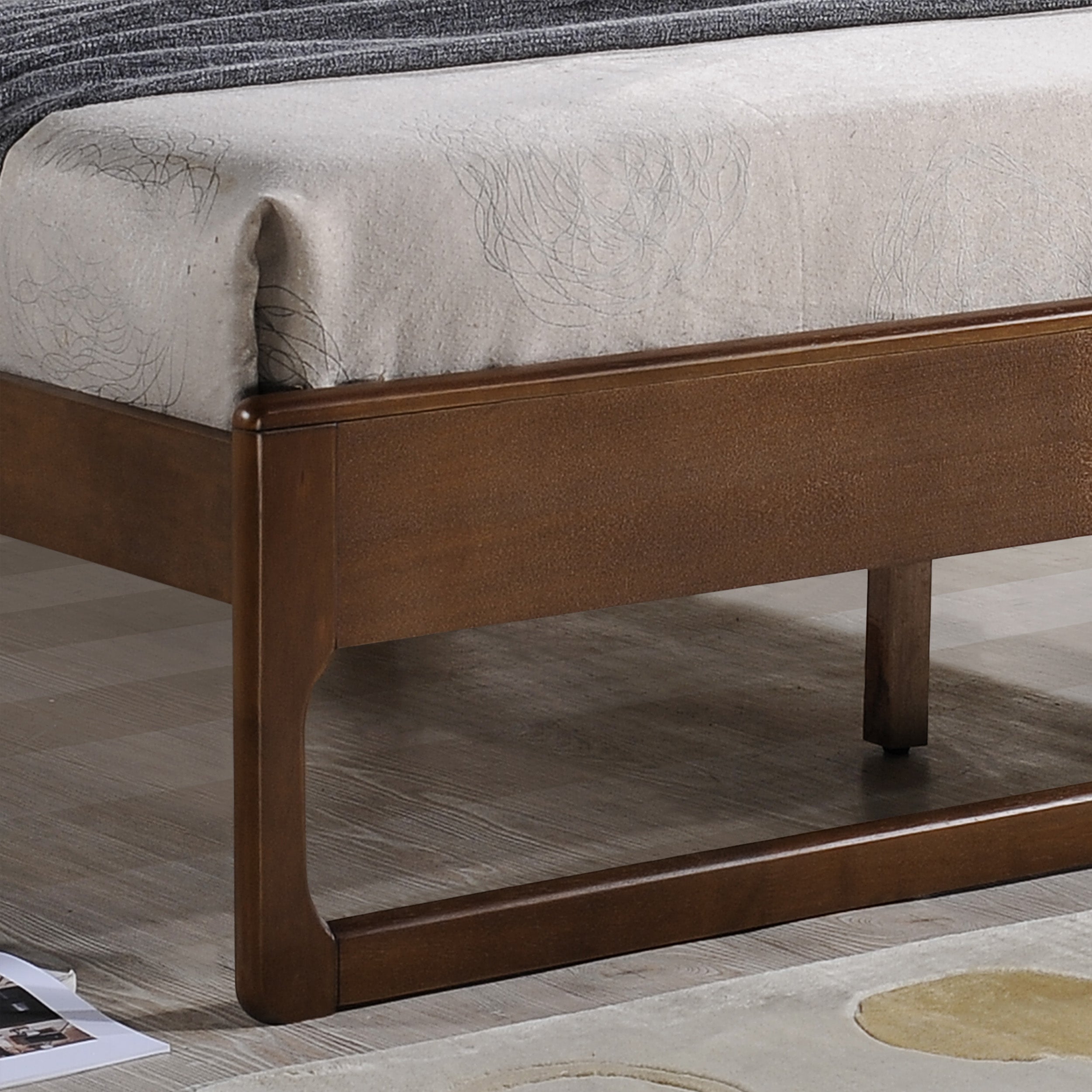 Naylan Transitional Wooden Queen Platform Bed