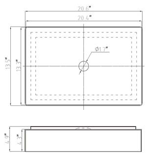 AKDY Gold Stainless Steel Rectangular Bathroom Vessel Sink with High Arc Faucet BS003-3-3-4