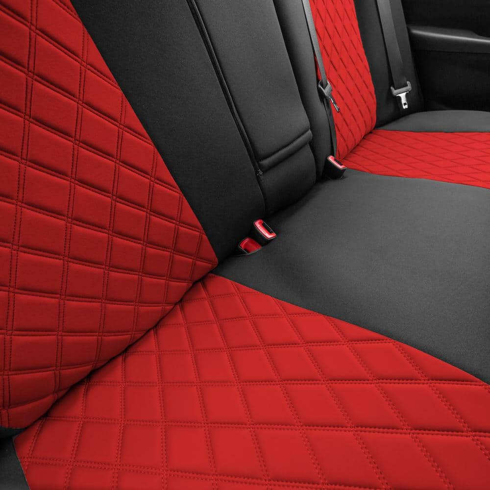 FH Group Neoprene Waterproof Custom Fit Seat Covers for 2012 - 2017 Toyota Camry LE to SE to XSE to XLE DMCM5005RED-FULL