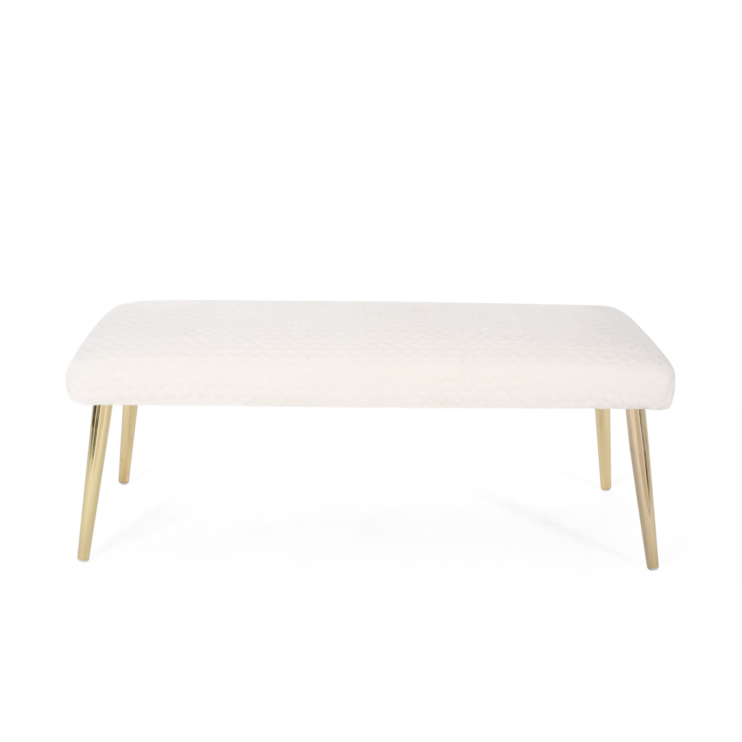 Indira Patterned Faux Fur Bench