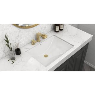 Ruvati 18 in. Rectangular Undermount Vanity Bathroom Porcelain Ceramic with Overflow in White RVB0720