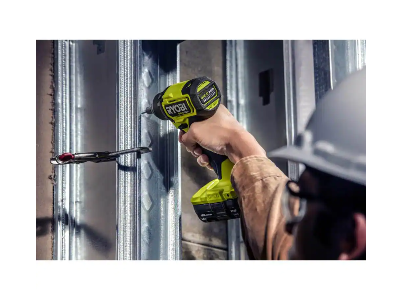 RYOBI PSBID01K-PSBCS02B ONE+ HP 18V Brushless Cordless Compact 1/4 in. Impact Driver and Cut-Off Tool， (2) 1.5 Ah Batteries， Charger， and Bag