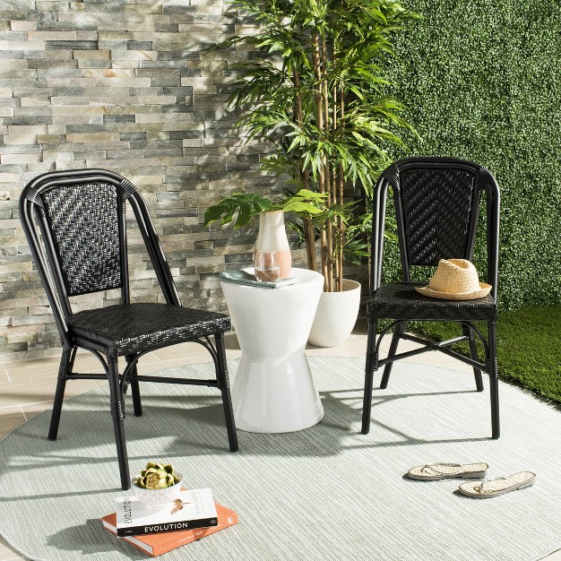 Daria Side Chair set Of 2 Black Safavieh