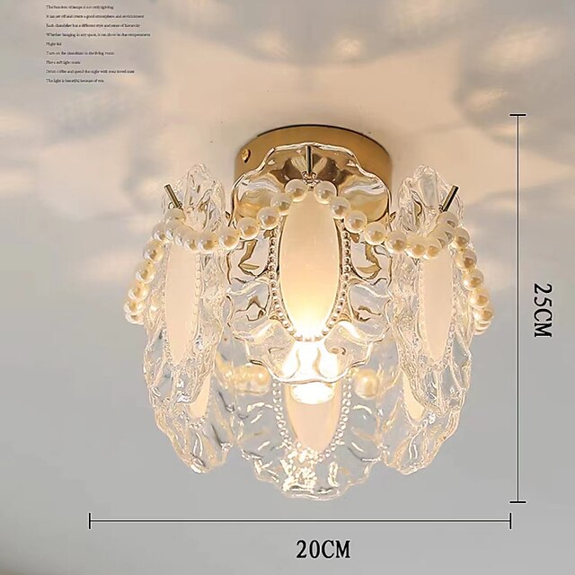 LED Ceiling Lights Glass Metal 20 cm Ceiling Lights E12/E14 Modern Style Classic Novelty Warm White 110-240V