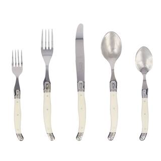 French Home Laguiole 20-Piece Stainless SteelFaux Ivory Flatware Set (Service for 4) LG120