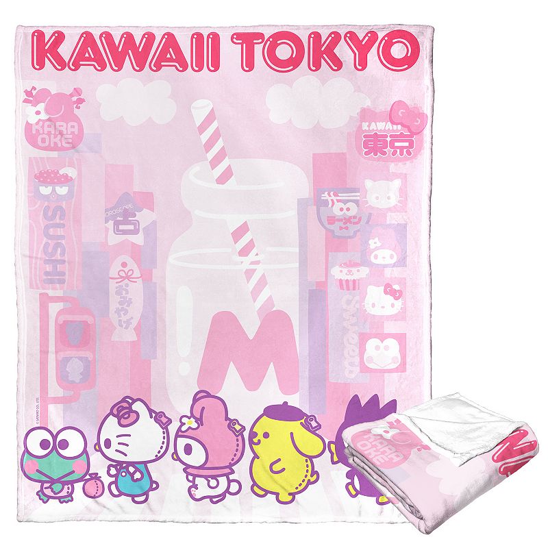 Hello Kitty and Friends Kawaii Tokyo Silky Touch Throw Blanket